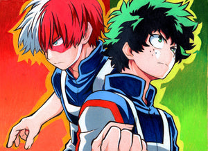 Deku and Todoroki Drawing