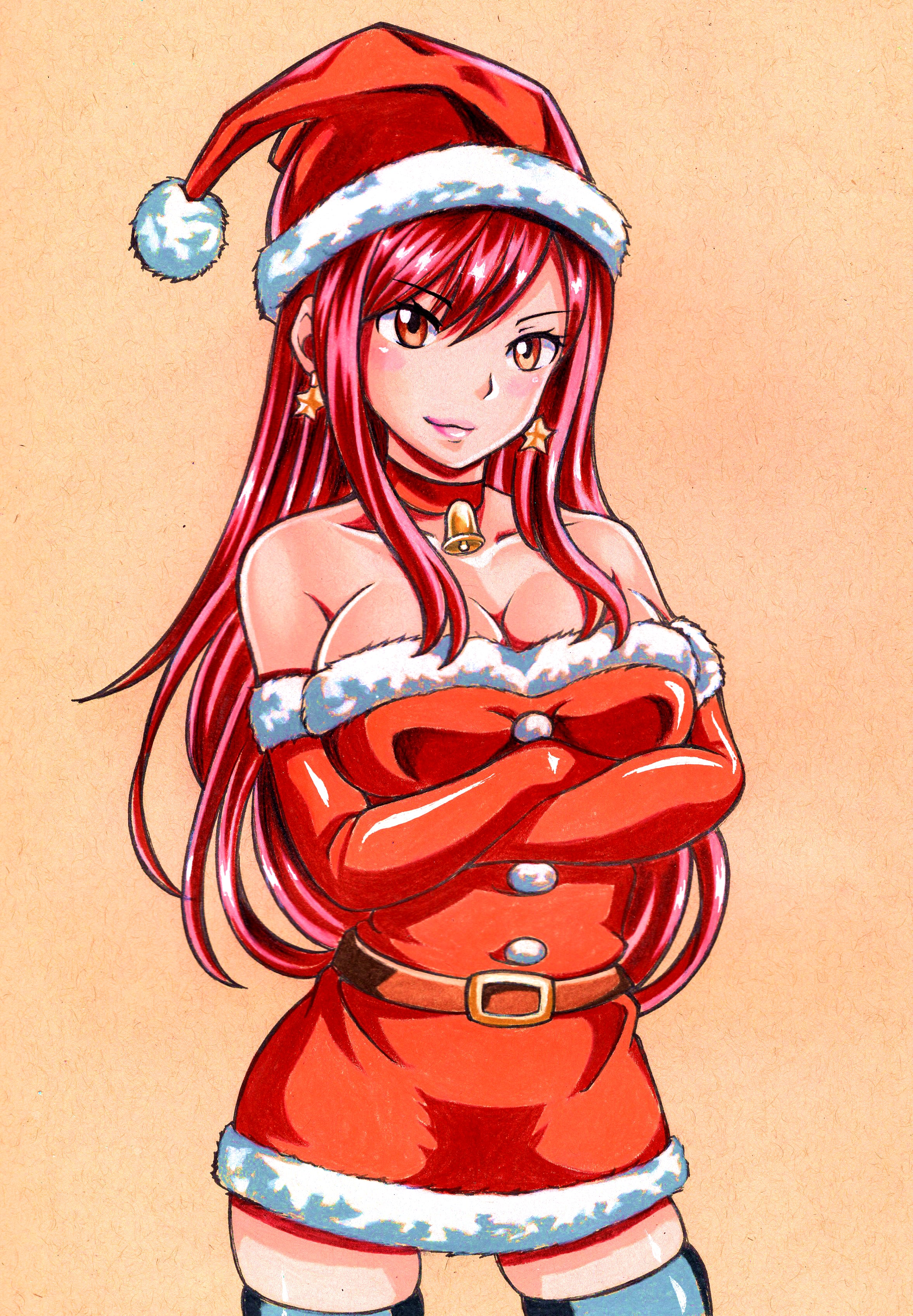 Erza Scarlet Santa – rafaelsketchart