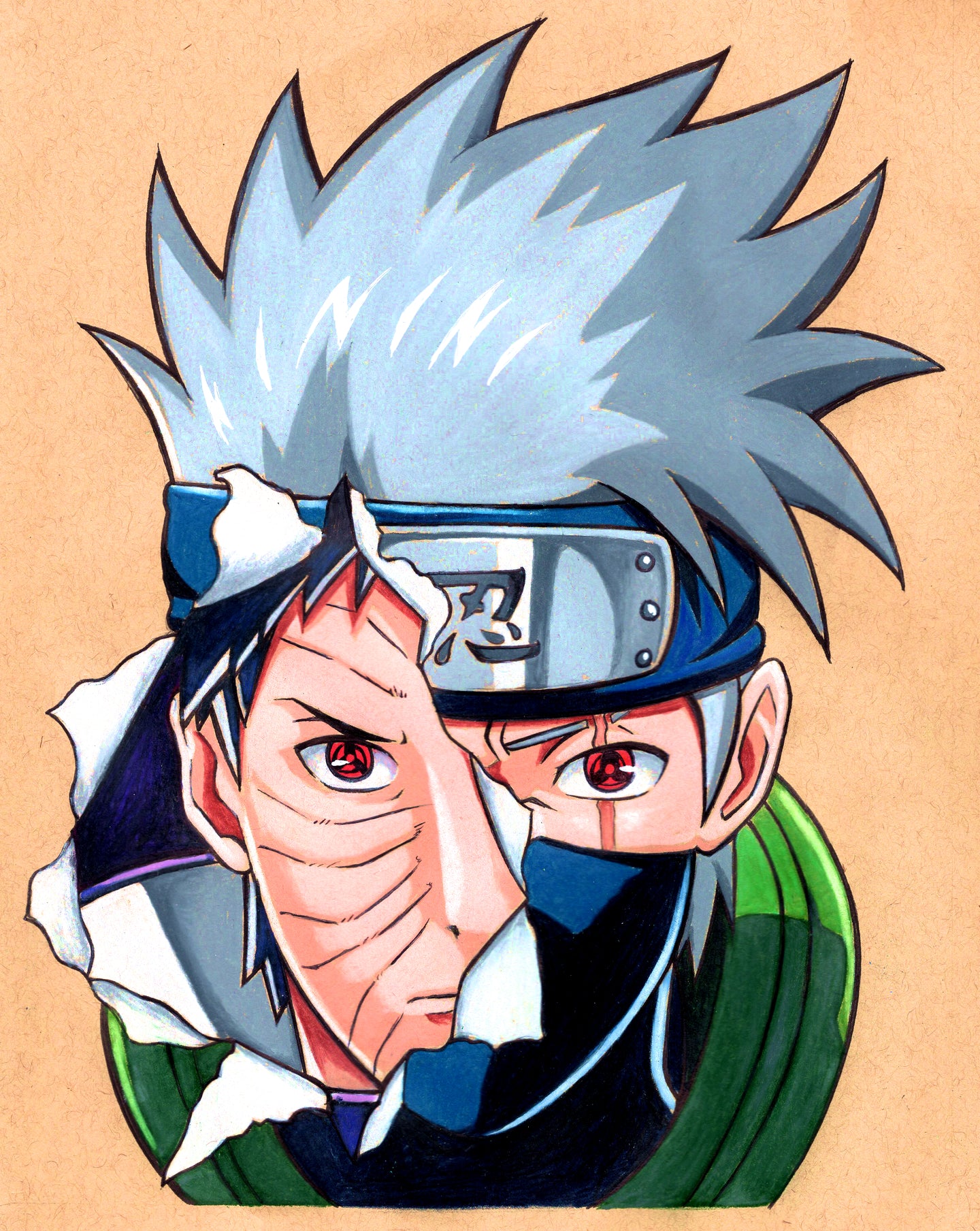 How to Draw Kakashi Hatake with Colored Pencils | Anime Drawing Tutorial -  YouTube